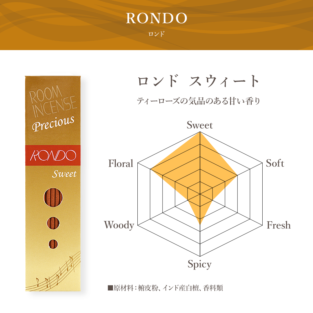 多摩初道ROOM INCENSE 珍贵的Rondo甜蜜