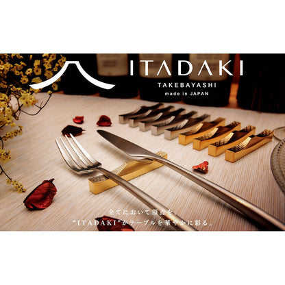 ITADAKI Mt. Fuji Cutlery Rest, Set of 5 / Stainless Steel (Gold Leaf)