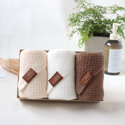 Sensyu Nanbuori Soft Honeycomb Weave Wash Towel 3-Piece Set