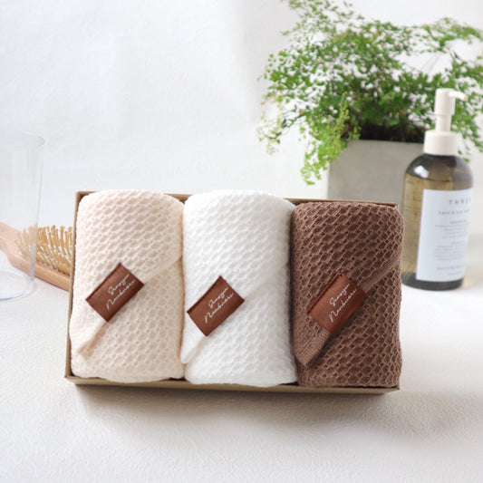 Sensyu Nanbuori Soft Honeycomb Weave Wash Towel 3-Piece Set